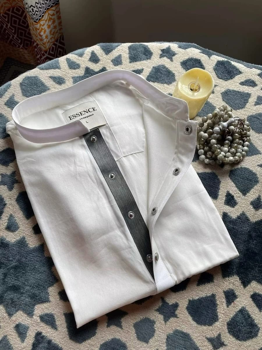 Classical Lilen Panjabi White 