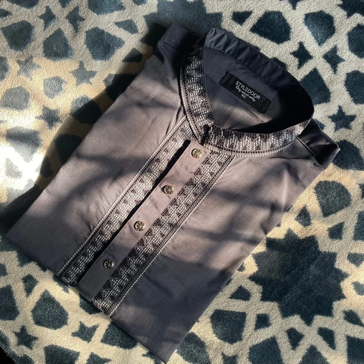 Premium Black Cotton Panjabi