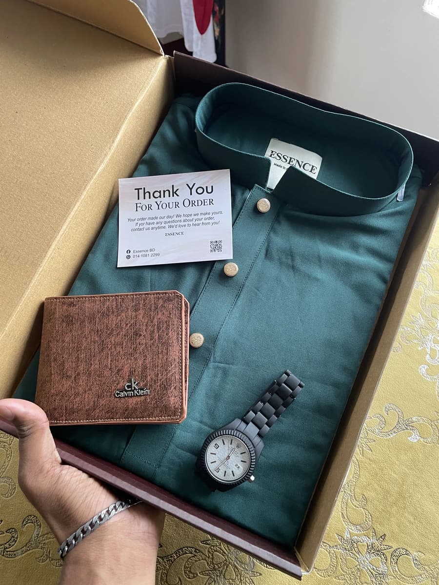 Lilen Panjabi Combo - Nior Green