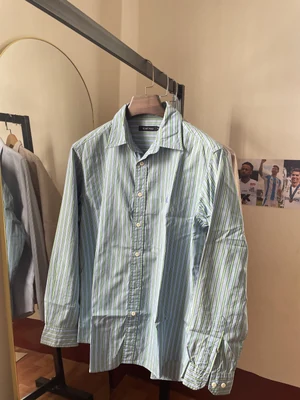 Formal Shirt Green Stripe