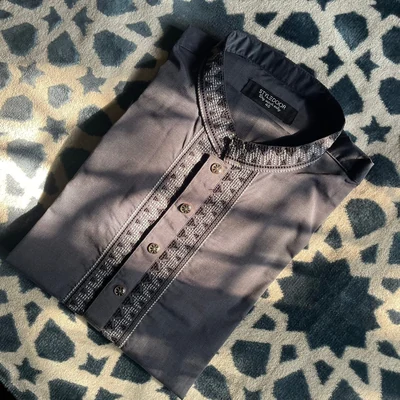 Premium Black Cotton Panjabi