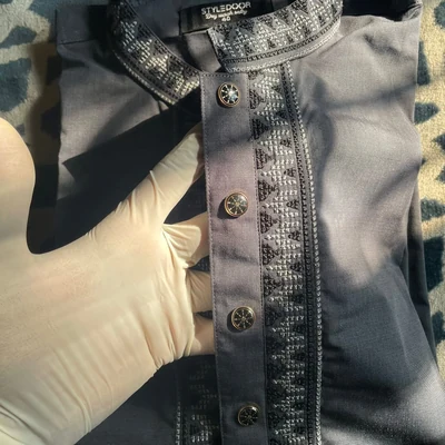 Premium Black Cotton Panjabi
