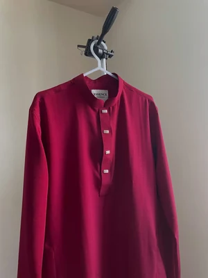Premium Jafran Panjabi – Maroon