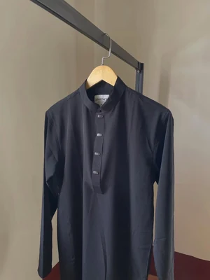 Premium Jafran Panjabi – Black